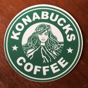 Kona coffee sticker
